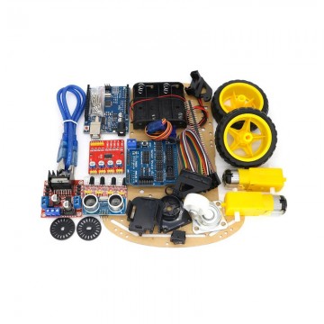 châssis de voiture Robot intelligent, boîtier de batterie, 2wd 4wd, module ultrasonique pour kit Arduino